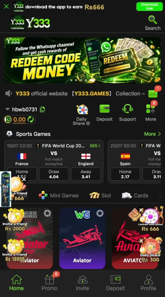 Y333 game application